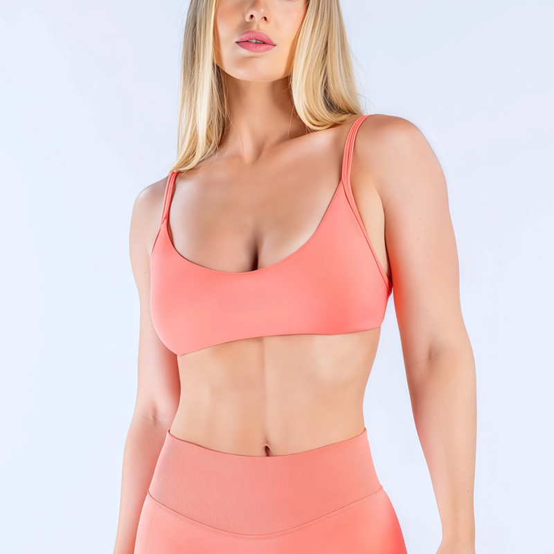 Yoga Fitness Up - HISTELLO Impact Scoop Neck Bra para
