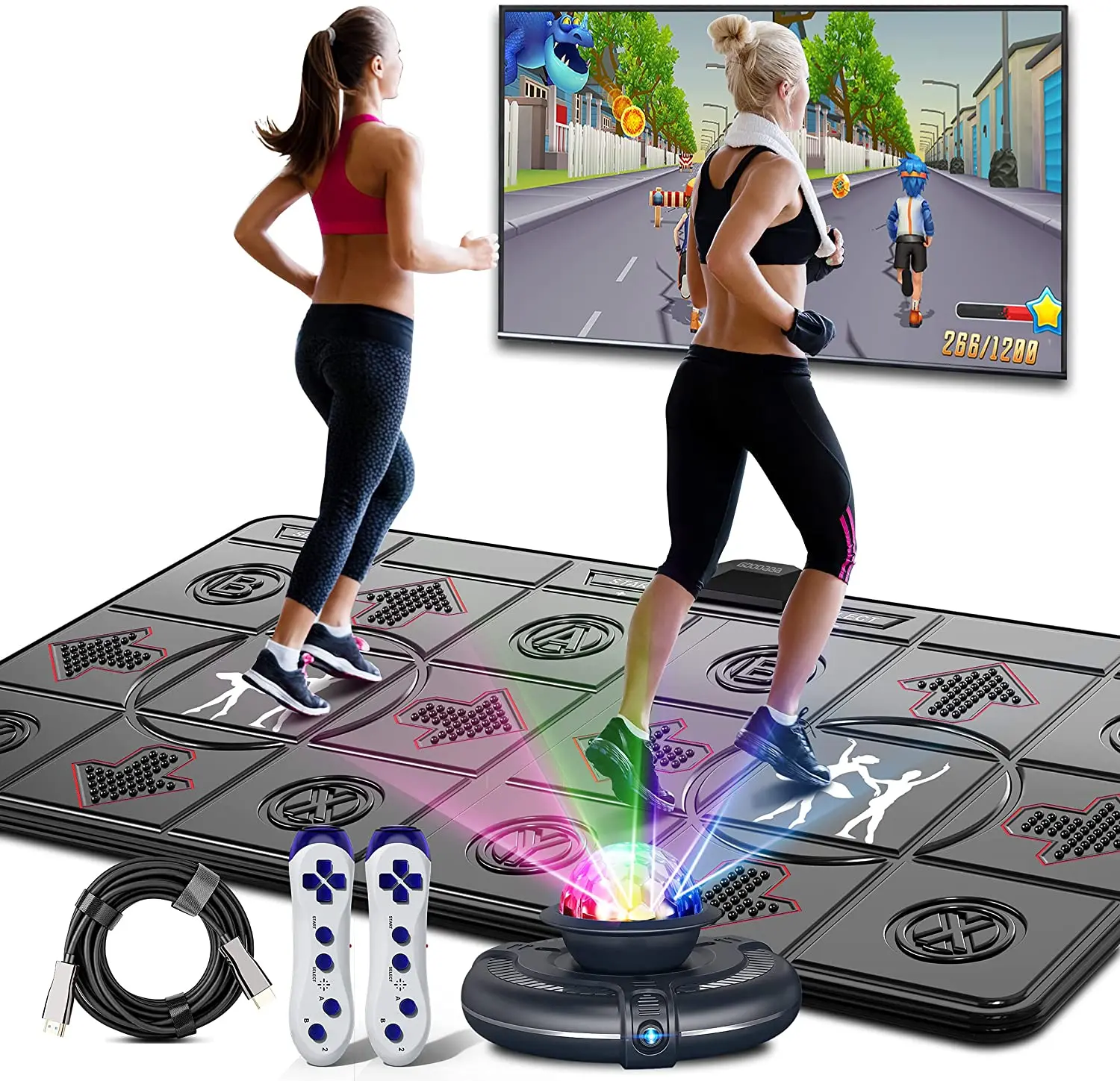 Yoga Fitness Tva - Tapete de Dança Duplo Sem Fio
