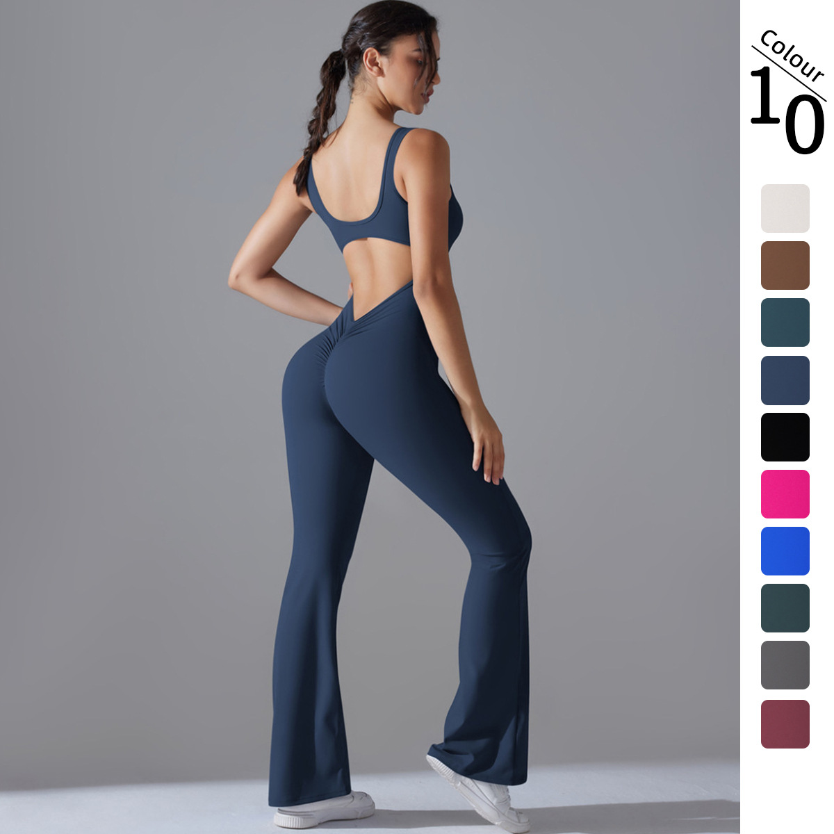 Yoga Và Fitness - Sexy voltar v macacão conjunto de