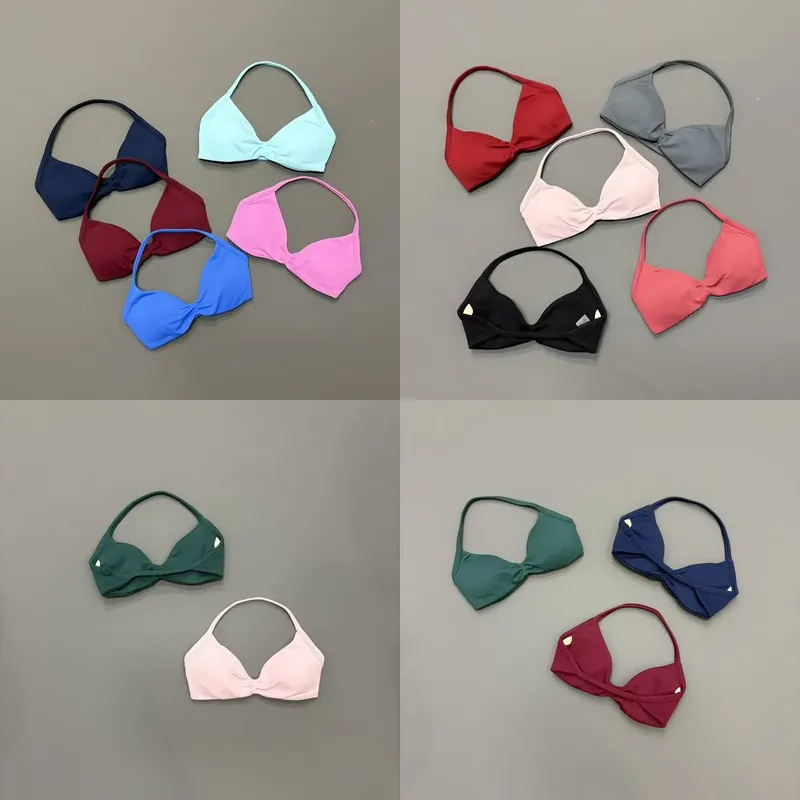 Yoga Và Fitness - Sutiã Esportivo Feminino Halter com Decote