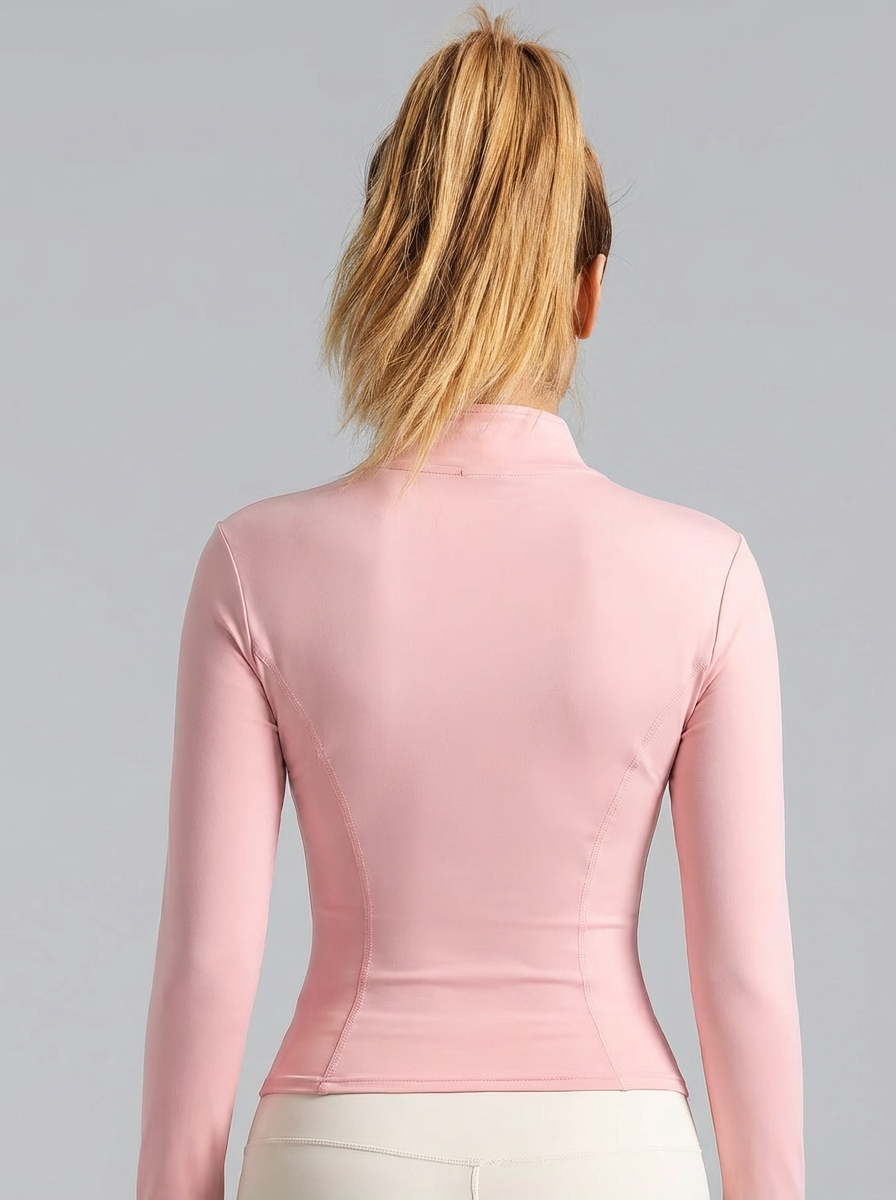 Nova Jaqueta Feminina Rosa Cla - Fitness Yoga avaliação e preço