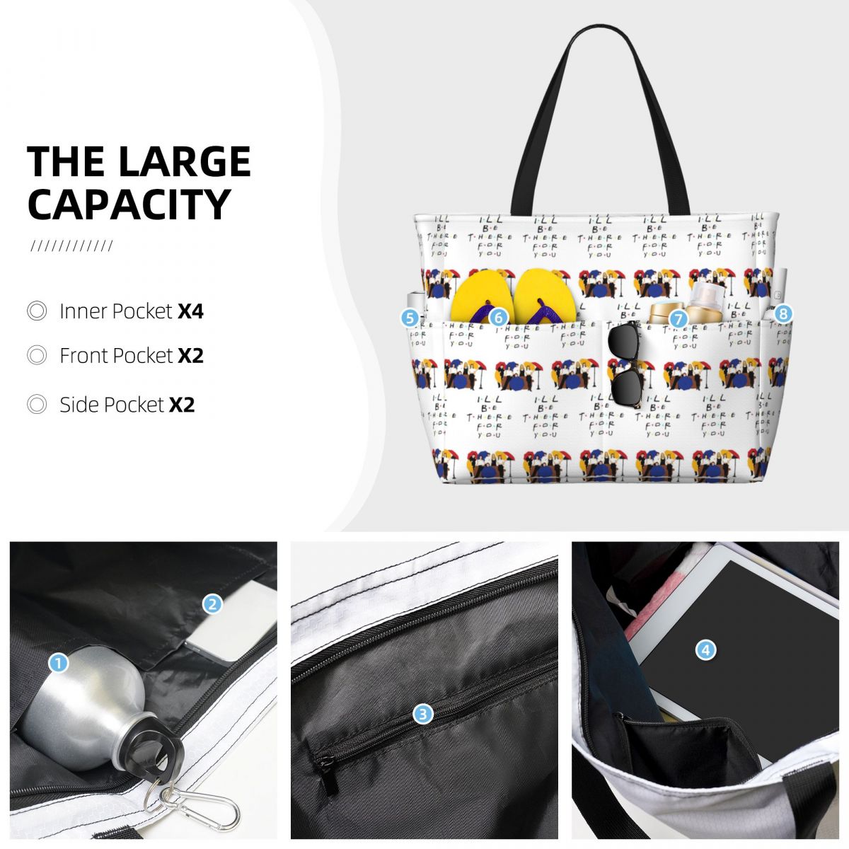 Bolsa tote grande para praia,  - Yoga Fitness Tva avaliação e preço