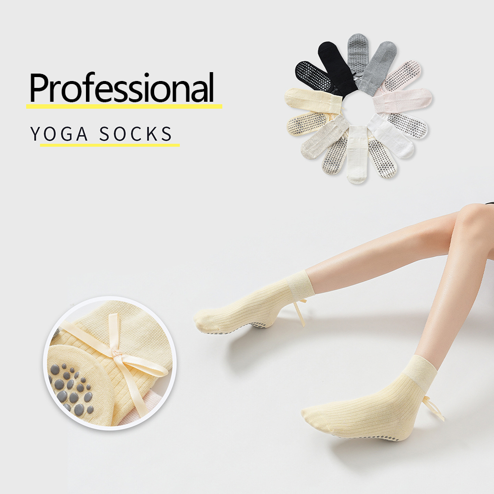 Meias de Yoga com Laço Fofo pa - Fitness Yoga avaliação e preço